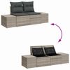 vidaXL Set de canapele pentru grădină 7 pcs Gri deschis Rattan poli