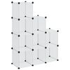 vidaXL Organizator cub de depozitare, 9 cuburi, transparent, PP