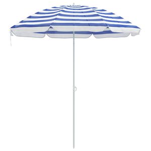 vidaXL Parasol de Grădină Poliester 170T Albastru și Alb