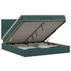 vidaXL Pat ottoman cu saltea Verde &icirc;nchis 140 x 190 cm Catifea