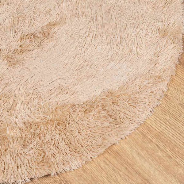 vidaXL Covor shaggy cu pom &icirc;nalt, NAVARRA, bej, 240x240 cm, poliester