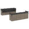 vidaXL Set canapele de grădină, 9 piese, cu perne, gri, poliratan