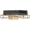 vidaXL Set de canapele de exterior 5 buc. Alb Poliester
