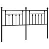 vidaXL Tăblie de pat de schimb metalică, negru, 160 cm