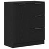 vidaXL Sideboard cu sertar Stejar Negru 180 x 30 x 70 cm Lemn compozit