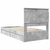 vidaXL Pat cu storage Gri din beton 90 x 200 cm Lemn compozit