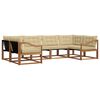 vidaXL Set de canapele de exterior cu pernă 6 pcs Natural și Bej