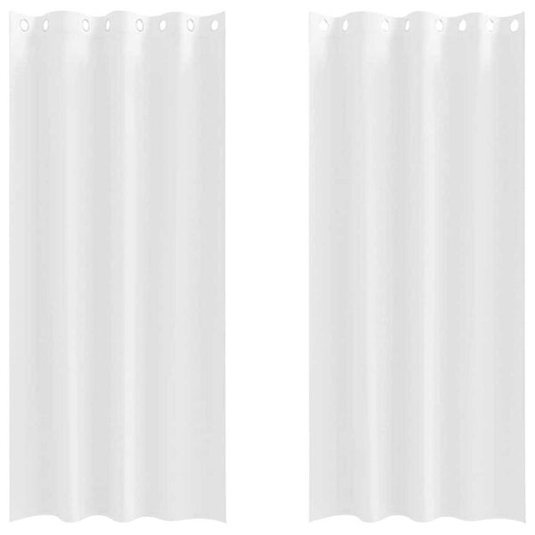 vidaXL Perdele Opaque cu Inel 2 pcs Alb pur 260 x 140 cm Poliester