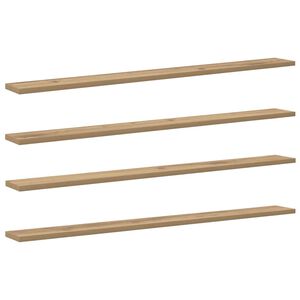 vidaXL Raft pentru cărți 3 niveluri 4 buc. 100 x 10 x 1,5 cm Maro