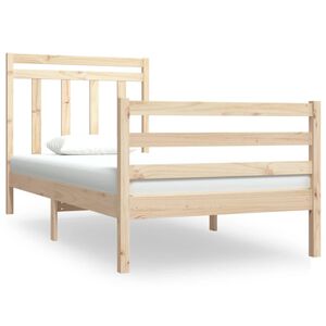 vidaXL Cadru de pat single, 90x190 cm, lemn masiv