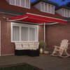 vidaXL Cortina Retractabilă Roșu 300 x 250 cm Poliester și metal