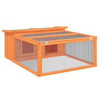 vidaXL Cușcă pentru iepuri, maro, 117,5x97x47,5 cm, lemn masiv de pin