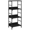 vidaXL Bibliotecă, negru, 50x33x117,5 cm, lemn prelucrat