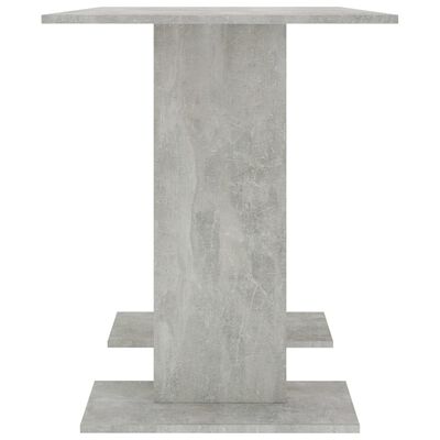vidaXL Masă de bucătărie, gri beton, 110x60x75 cm, PAL