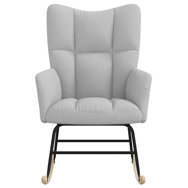 vidaXL Scaun balansoar din stofă gri nor