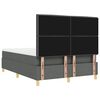 vidaXL Pat cu arcuri cu saltea Gri &icirc;nchis 140 x 200 cm țesătură