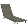 vidaXL Perna pentru Șezlong GEMERT 100% Polyester Gri 200 x 50 x 3 cm