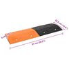 vidaXL Prag limitator de viteză galben și negru, 97x32,5x4 cm, cauciuc