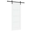 vidaXL Ușă glisantă 83 x 211 cm Lemn prelucrat Alb și negru