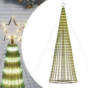 vidaXL Pom de Crăciun LED 688 LED-uri Alb Cald 300 cm