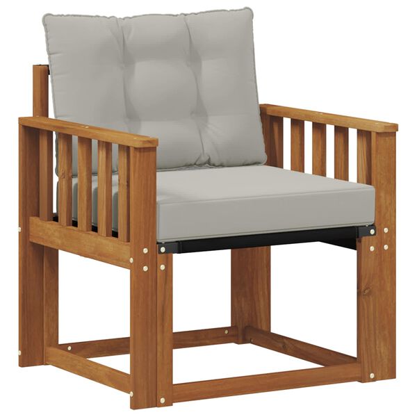 vidaXL Set de canapele de exterior Lemn solid de Acacia și Textilene