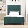 vidaXL Pat cu arcuri cu headboard Verde &icirc;nchis 120 x 200 cm Catifea