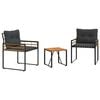 vidaXL Set de Mobilier pentru Exterior 3 buc. Gri &icirc;nchis