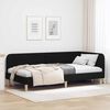 vidaXL Cadru de pat colțar cu headboard Negru 100 x 200 cm țesătură