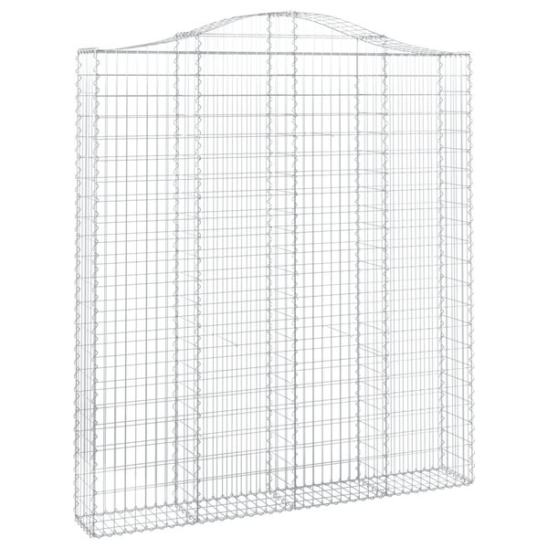vidaXL Coșuri gabion arcuite,3 buc., 200x30x220/240cm, fier galvanizat