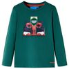 vidaXL Tricou de copii cu m&acirc;neci lungi, verde, 116