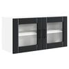 vidaXL Cabinet de perete din sticlă PORTO Negru 80 x 31 x 40 cm