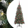 vidaXL Brad de Crăciun artificial Verde 120 cm PVC și Plastic și Oțel
