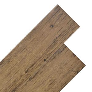 vidaXL Plăci de Pardoseală Maro Nuc 5,26 m&sup2; 18 buc. PVC