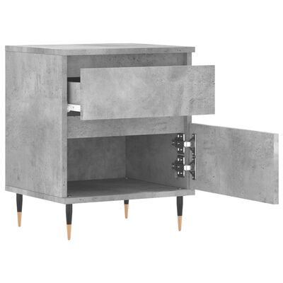 vidaXL Noptiere, 2 buc., gri beton, 40x35x50 cm, lemn compozit
