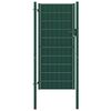 vidaXL Poartă de gard din PVC și oțel, verde, 100x164 cm