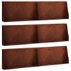 vidaXL Zid de sprijin 6 buc. 80 x 12 x 50 cm Ruginit