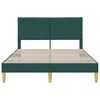 vidaXL Cadru de pat cu headboard Verde &icirc;nchis 120 x 190 cm țesătură