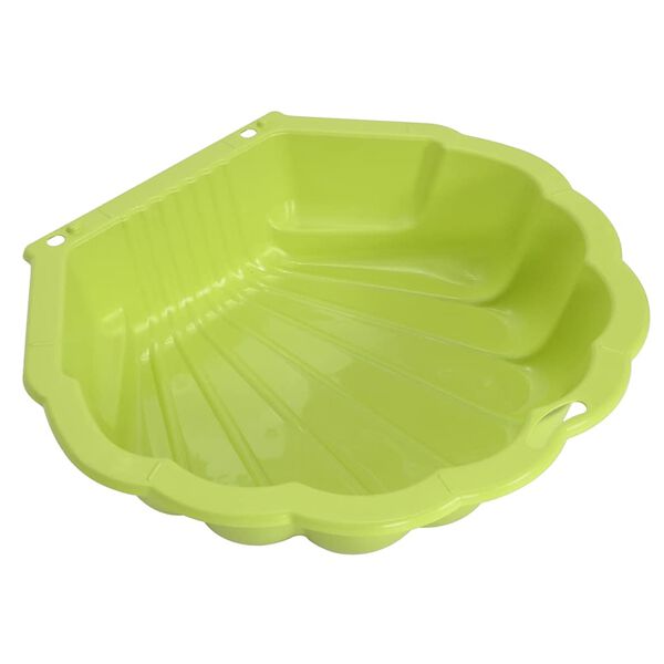 vidaXL Gropi de nisip, 2 buc., verde, 77x87x21 cm, plastic