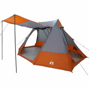vidaXL Cort de Camping Gri și Portocalie 482 x 360 x 227 cm tafta