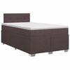 vidaXL Pat boxspring cu saltea Maro &icirc;nchis 120 x 200 cm Țesătură