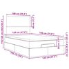 vidaXL Cadru de pat otoman cu saltea țesătură maro &icirc;nchis 120x190 cm