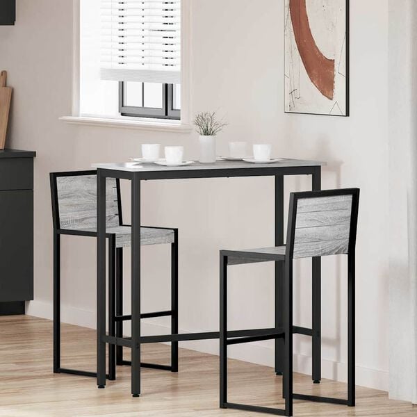 vidaXL masă Gri Sonoma 100 x 40 x 100,5 cm Lemn ingineresc și oțel