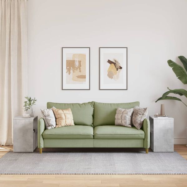 vidaXL Masă laterală, 2 buc., gri beton, 50x30x50 cm, PAL