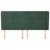 vidaXL Tăblie pat cu aripioare verde &icirc;nchis 183x23x118/128 cm catifea