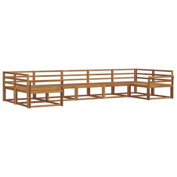 vidaXL Set de canapele de exterior 7 pcs natural Lemn Solid de Acacia