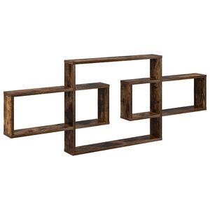 vidaXL Raft de perete Stejar fumuriu 130 x 10 x 50 cm Lemn prelucrat