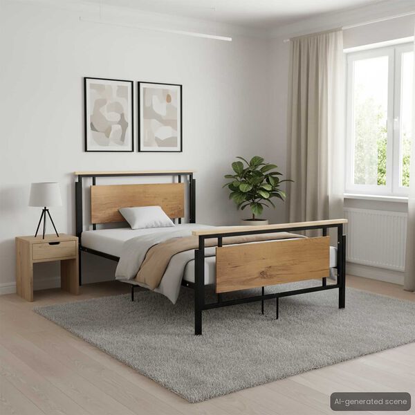 vidaXL Cadru de pat, 120x200 cm, metal