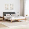 vidaXL Cadru de pat cu headboard Maro 150 x 200 cm Lemn de pin masiv