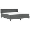 vidaXL Pat boxspring cu saltea Gri închis 180 x 200 cm țesătură