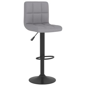 vidaXL Scaun de bar, gri deschis, material textil